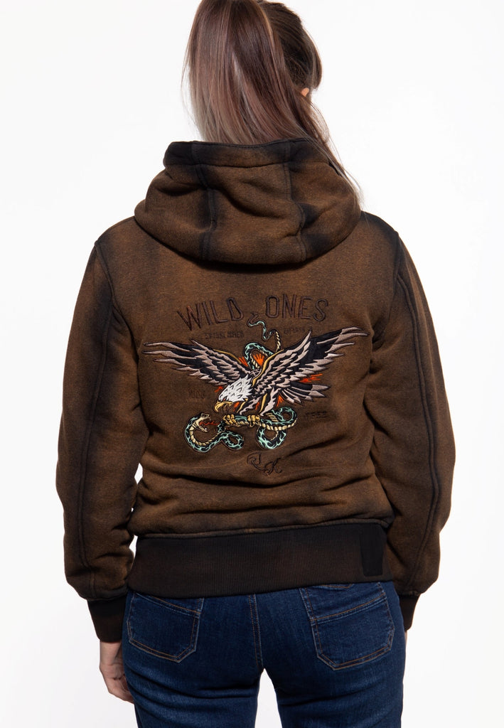 Queen Kerosin - Sweatjacke mit Kapuze «Wild Ones»