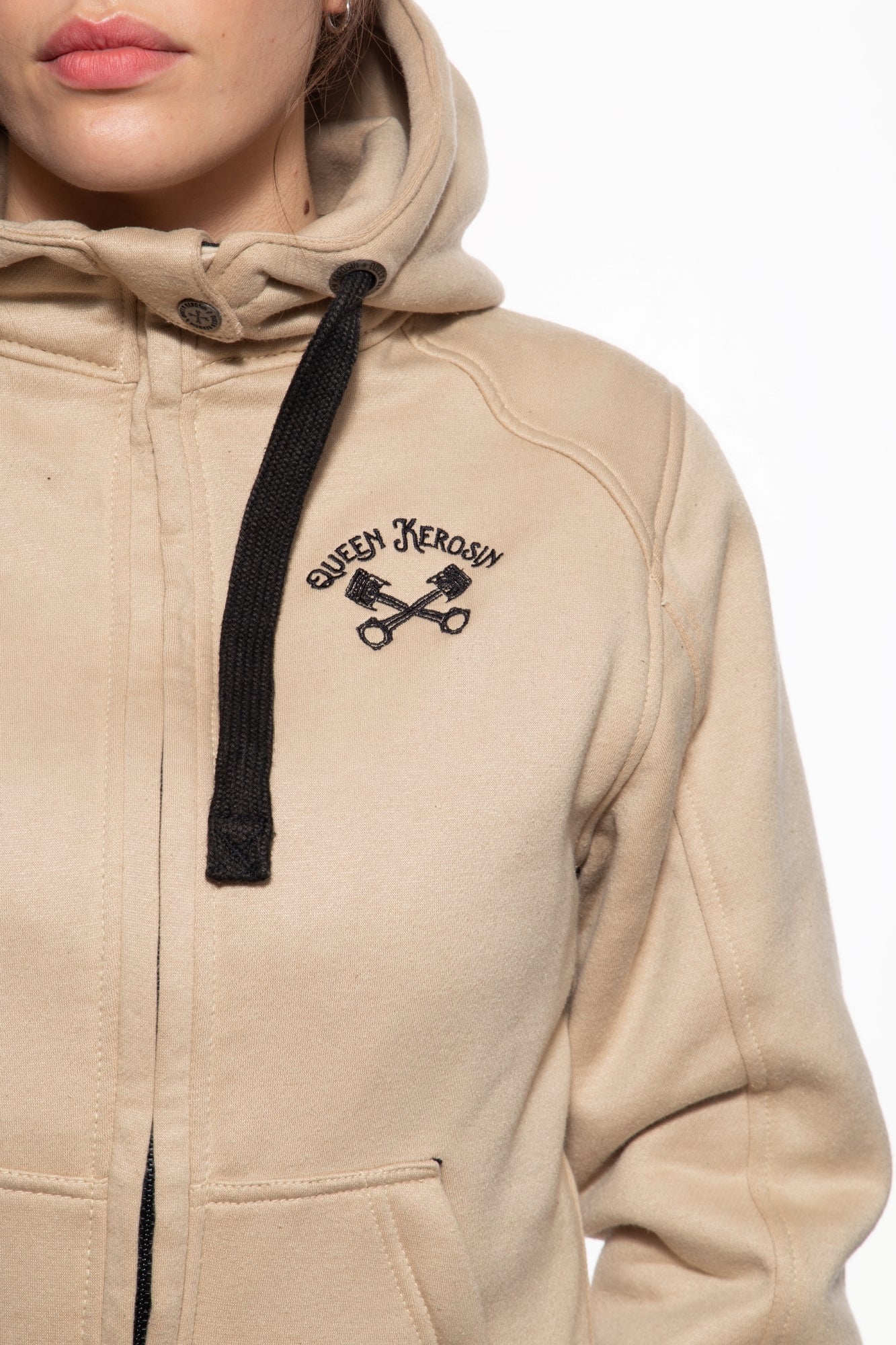 Queen Kerosin - Sweatjacke mit separatem Softshell-Innenfutter «QK Heart»