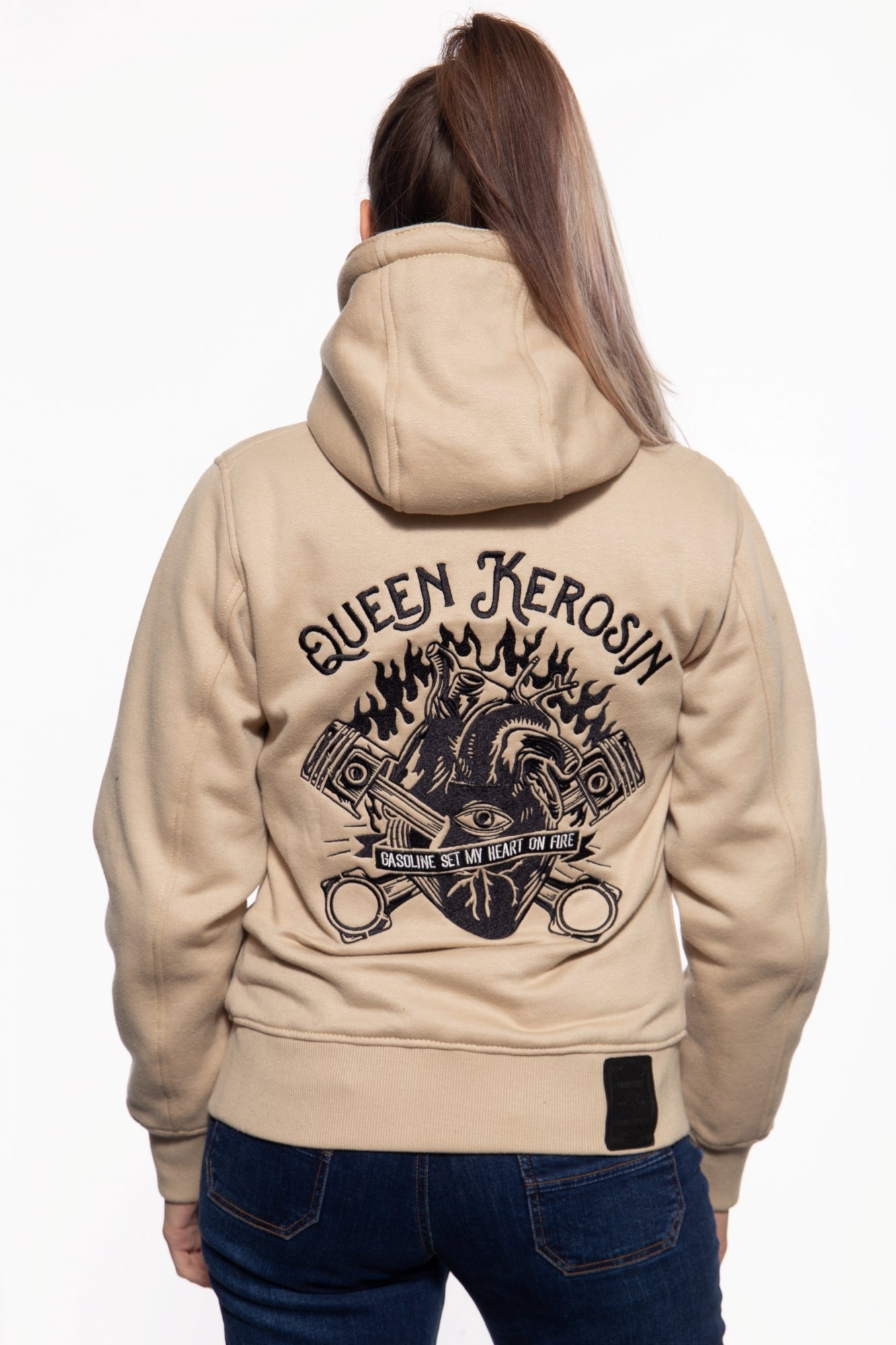 Queen Kerosin - Sweatjacke mit separatem Softshell-Innenfutter «QK Heart»