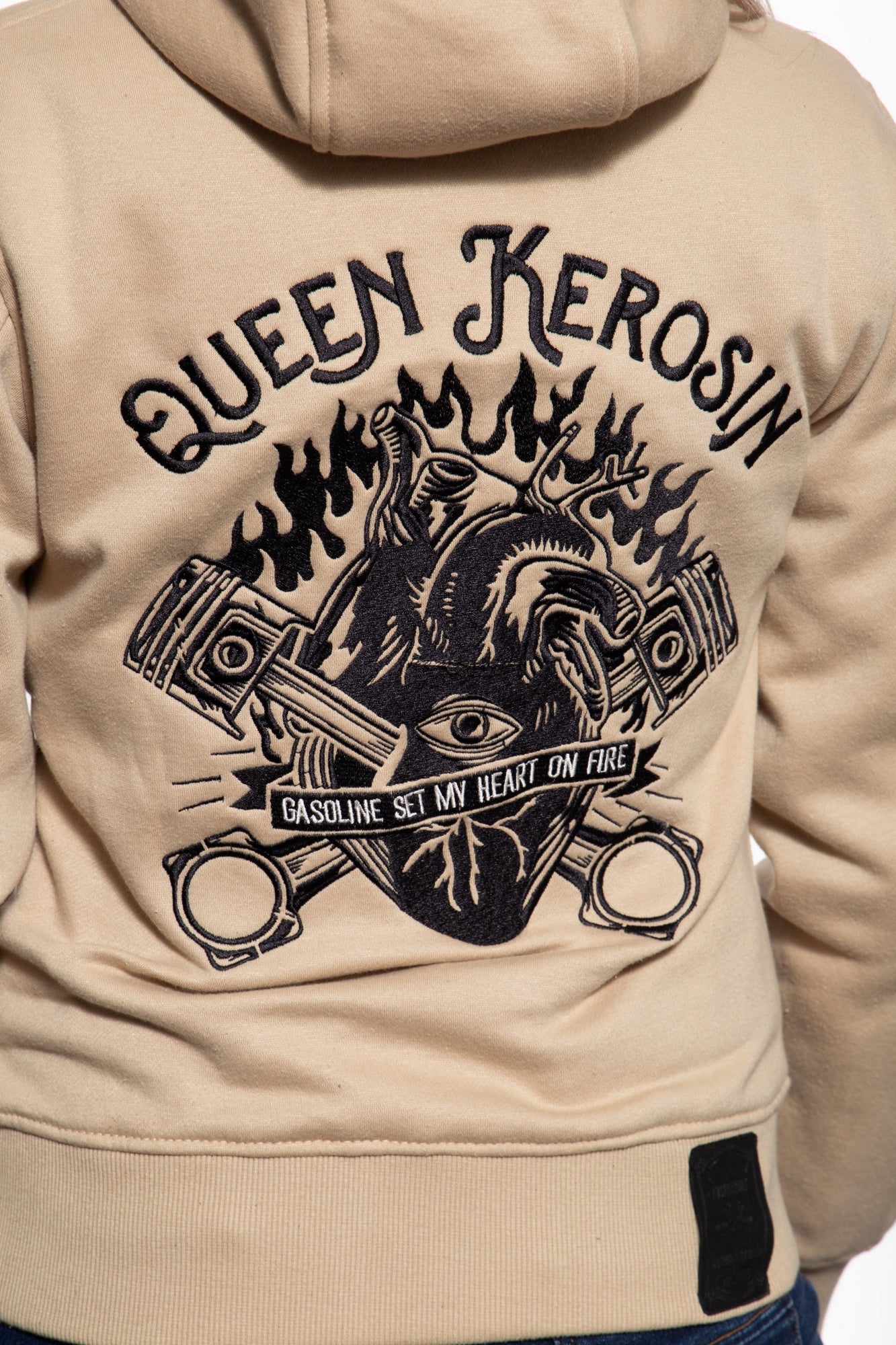Queen Kerosin - Sweatjacke mit separatem Softshell-Innenfutter «QK Heart»