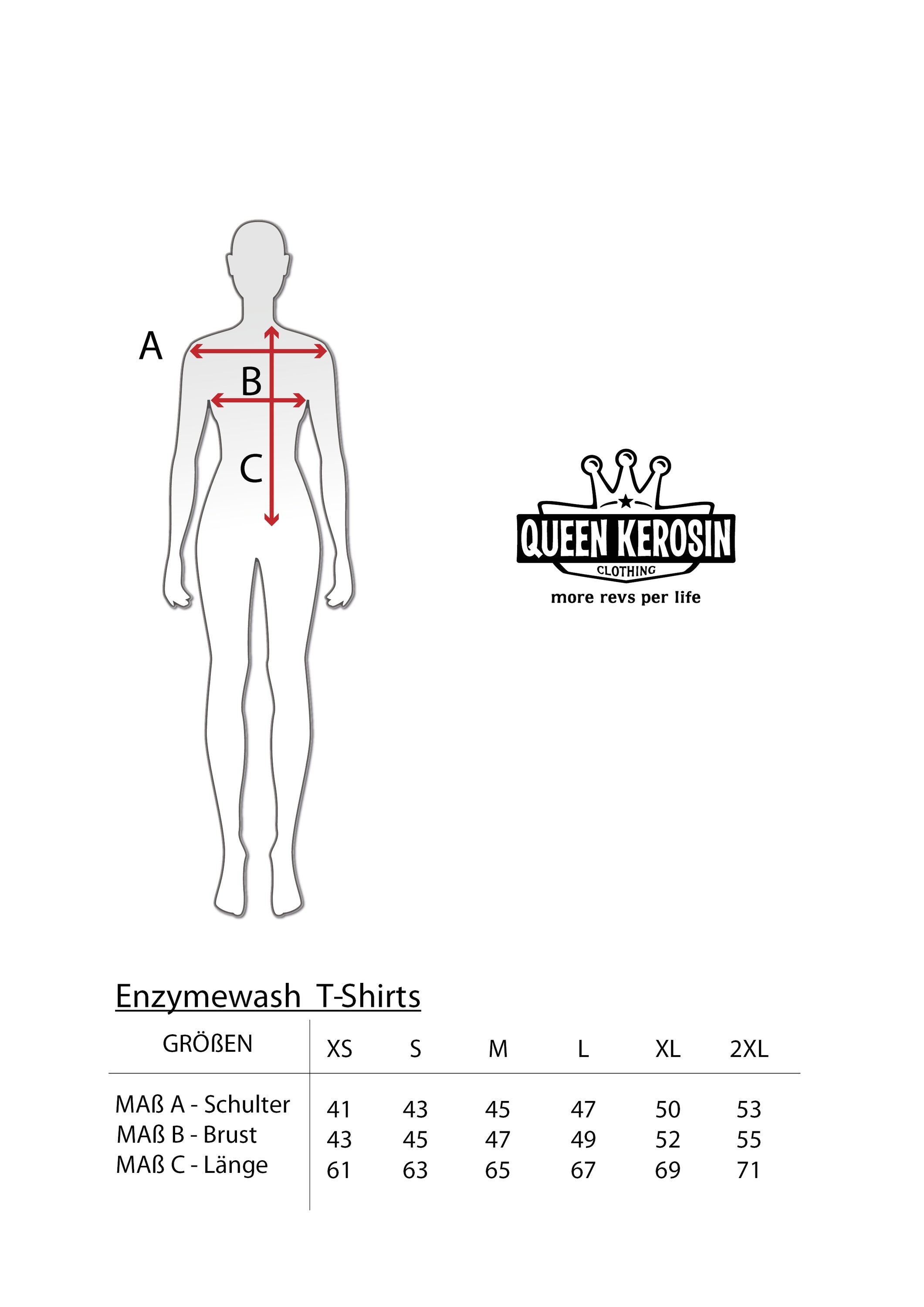 Queen Kerosin - T-Shirt Enzyme Wash «Hit The Road Wheel»
