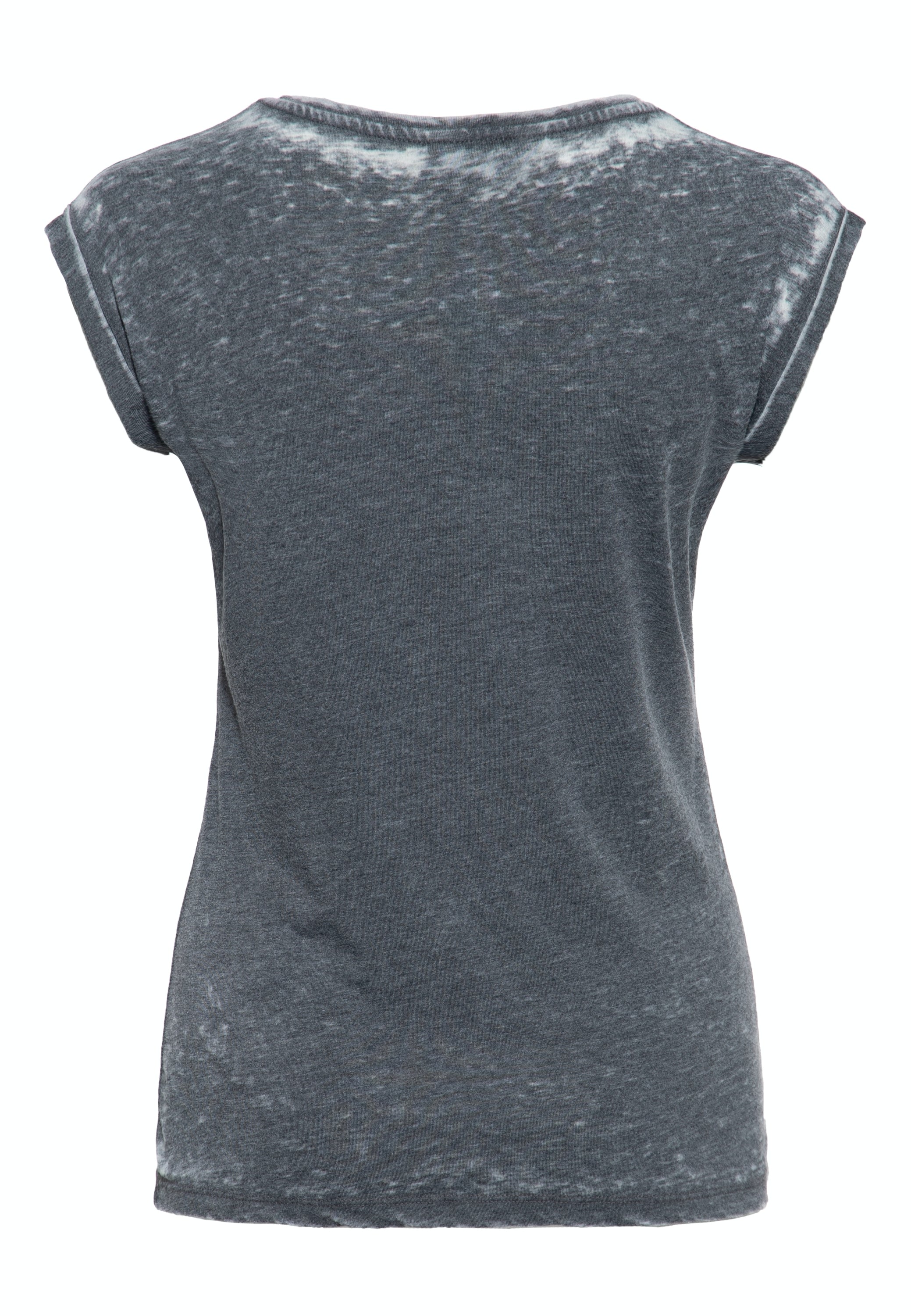 Queen Kerosin - T-Shirt Enzyme Wash «Hit The Road Wheel»
