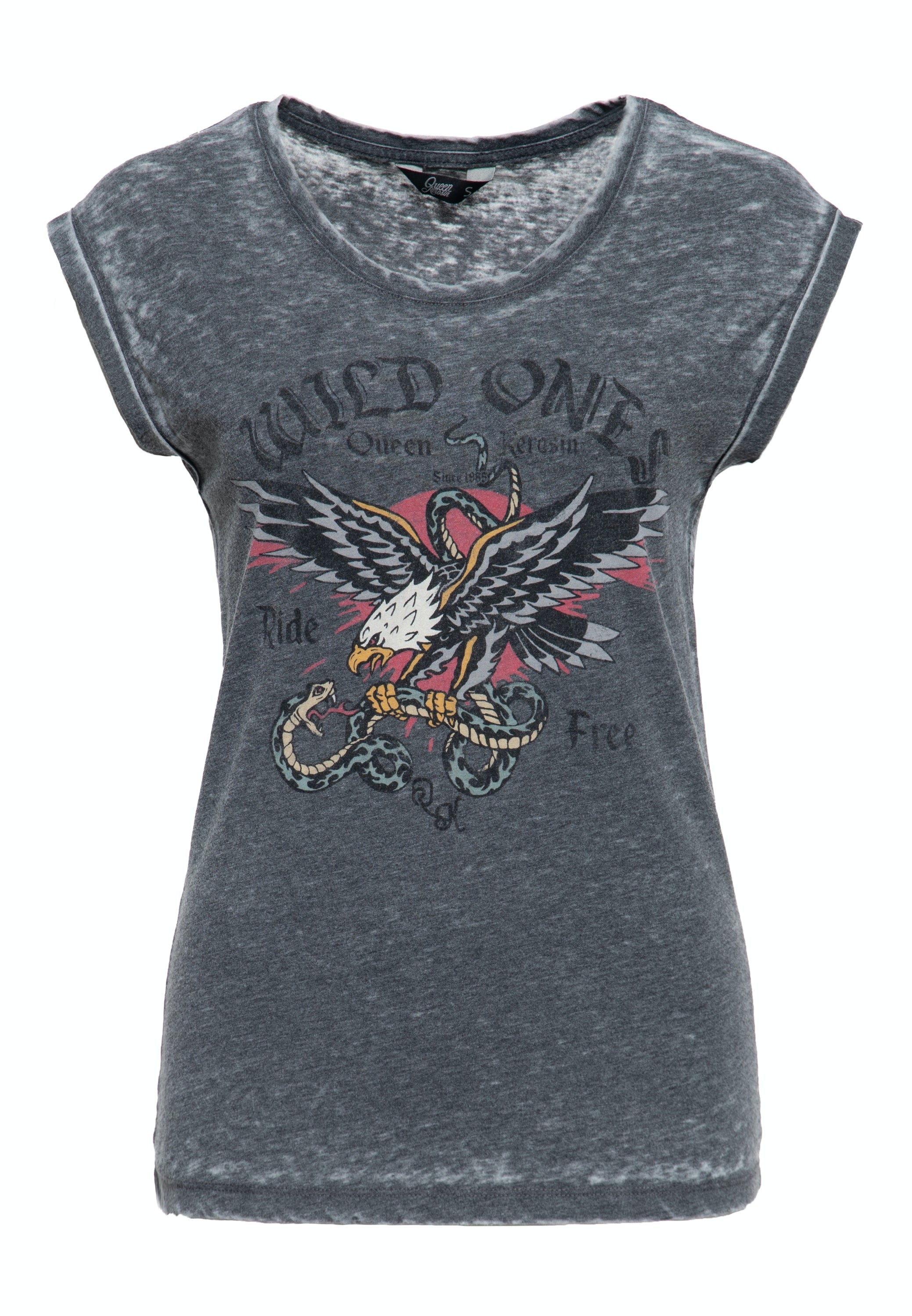 Queen Kerosin - T-Shirt Enzyme Wash «Wild Ones»
