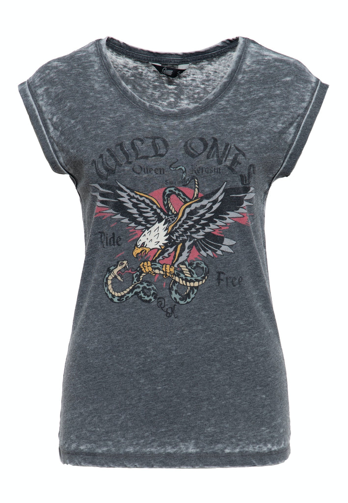 Queen Kerosin T-Shirt Enzyme Wash «Wild Ones»