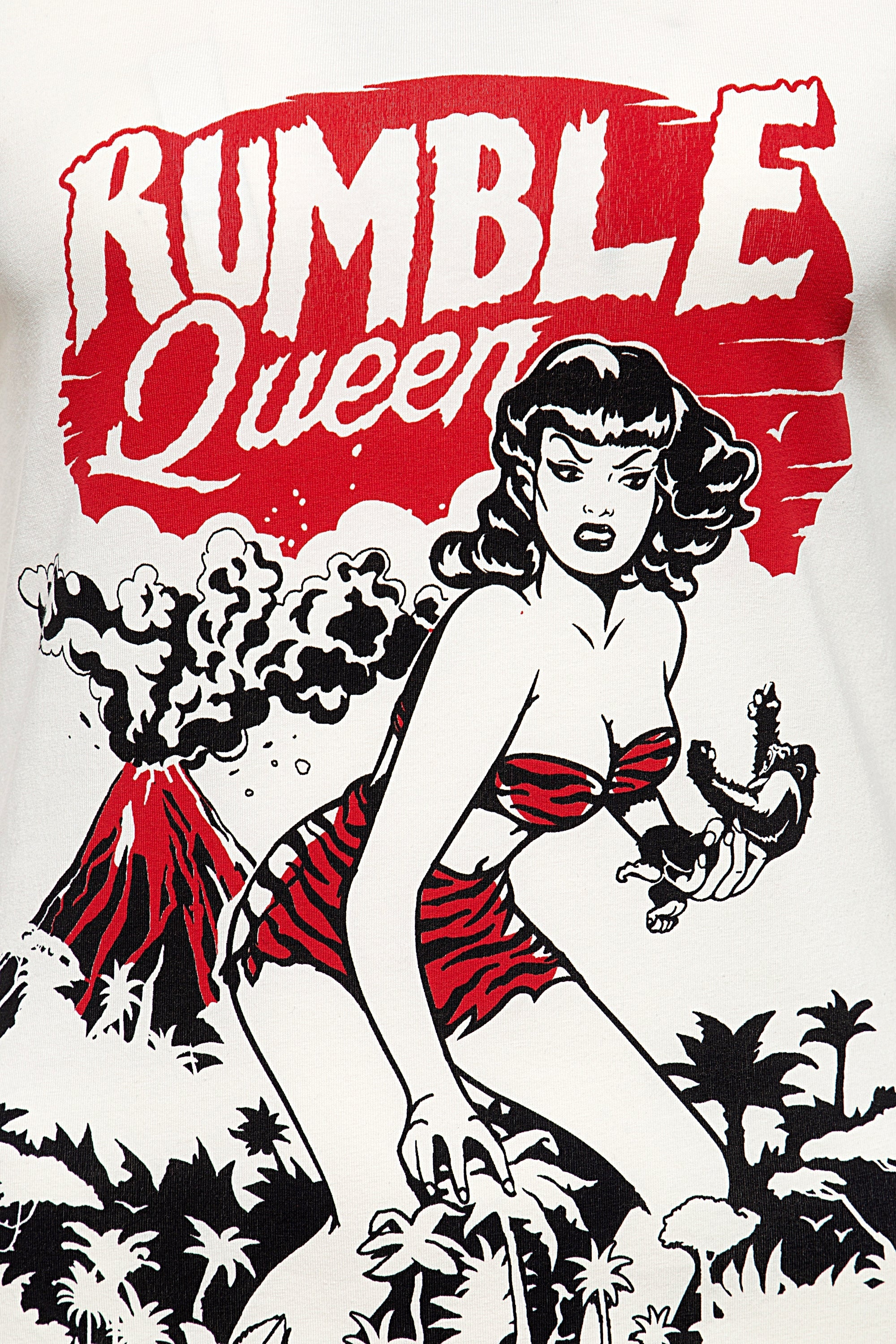 Queen Kerosin - T-Shirt im Vintage Look «Rumble Queen»