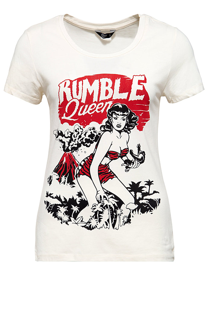 Queen Kerosin - T-Shirt im Vintage Look «Rumble Queen»
