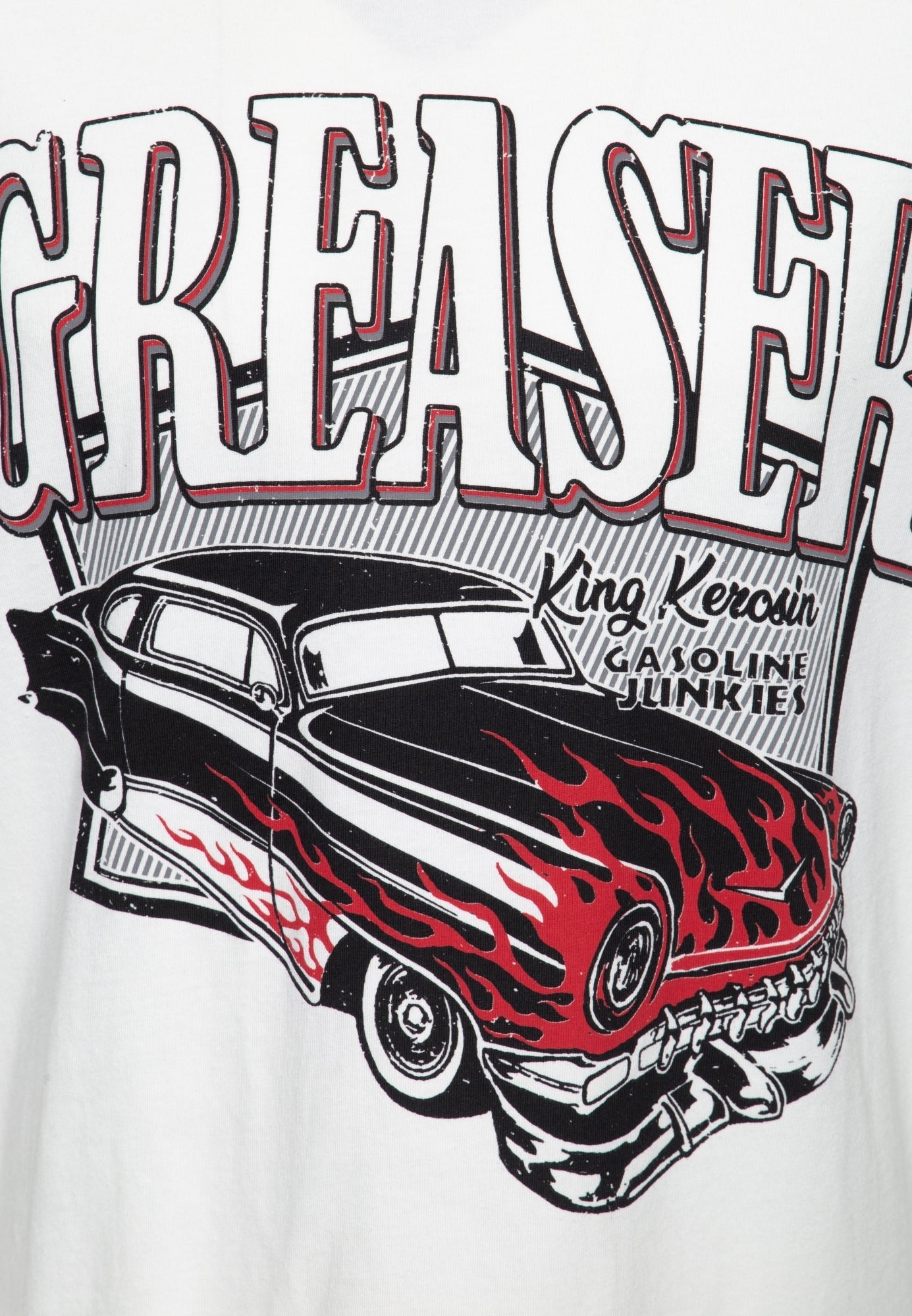 King Kerosin - T-Shirt mit coolem Vintage-Print «Gasoline junkies»