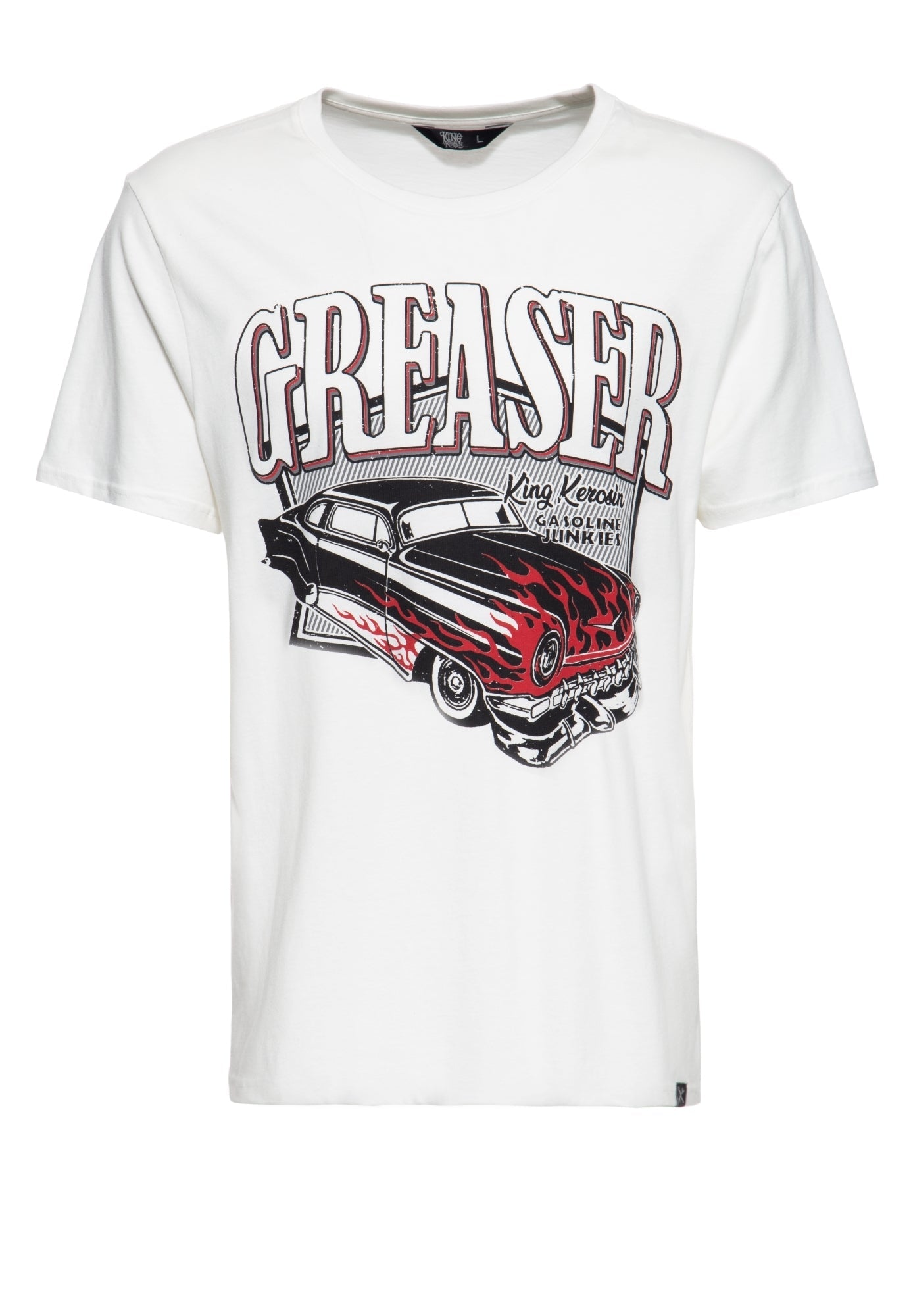 King Kerosin - T-Shirt mit coolem Vintage-Print «Gasoline junkies»