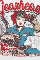 Queen Kerosin - T-Shirt mit Frontprint «Gearhead»