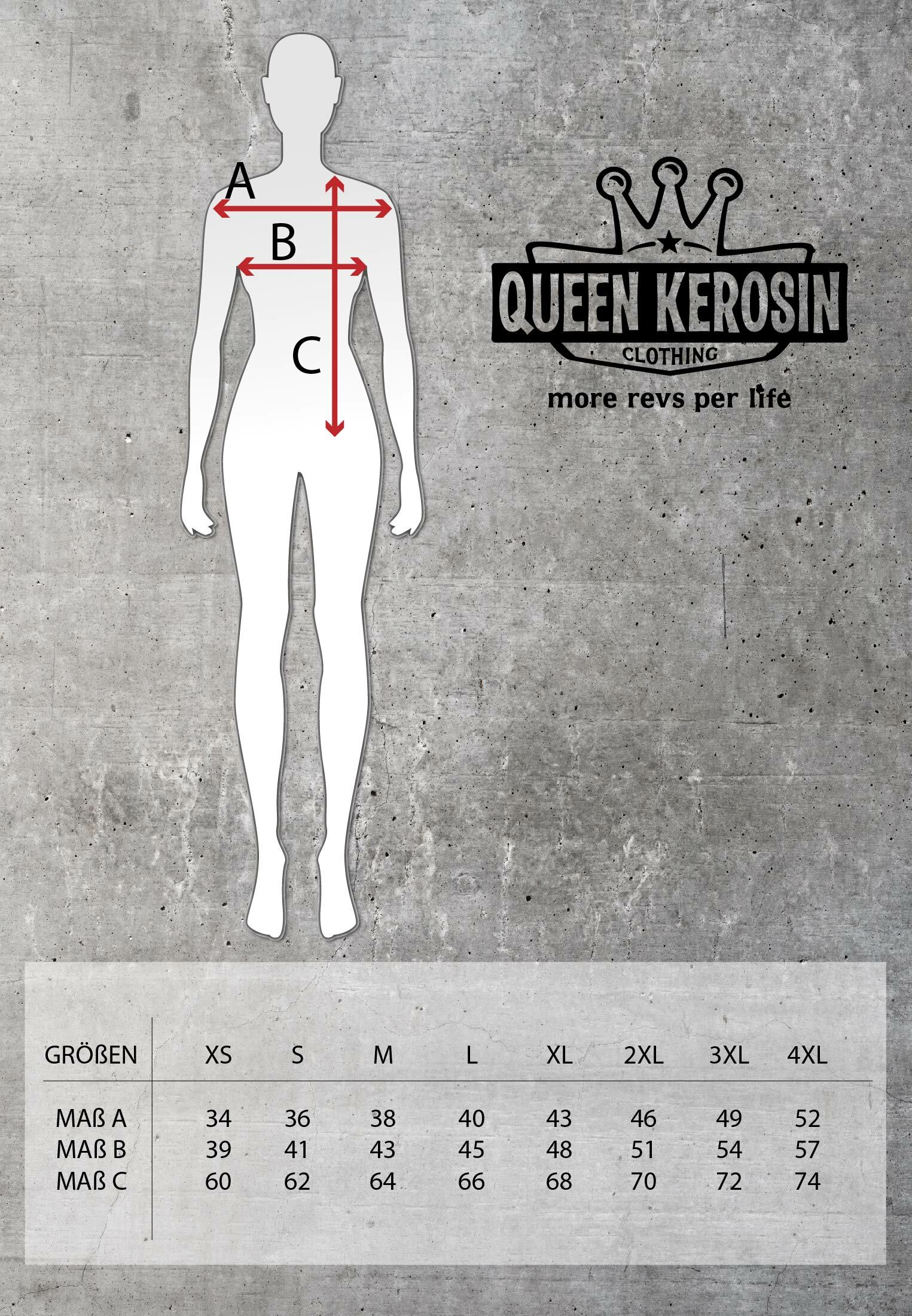 Queen Kerosin - T-Shirt mit Frontprint «Gearhead»