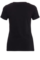 Queen Kerosin - T-Shirt mit Frontprint und V-Ausschnitt «Oowwwoooo»