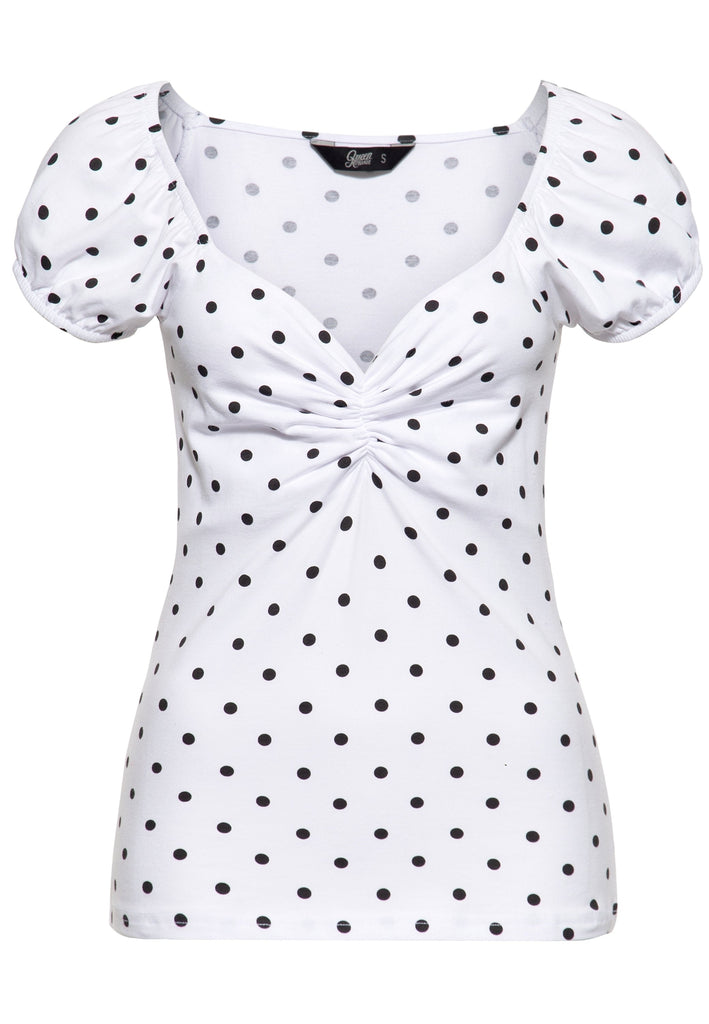 Queen Kerosin - T-Shirt mit Polka-Dots