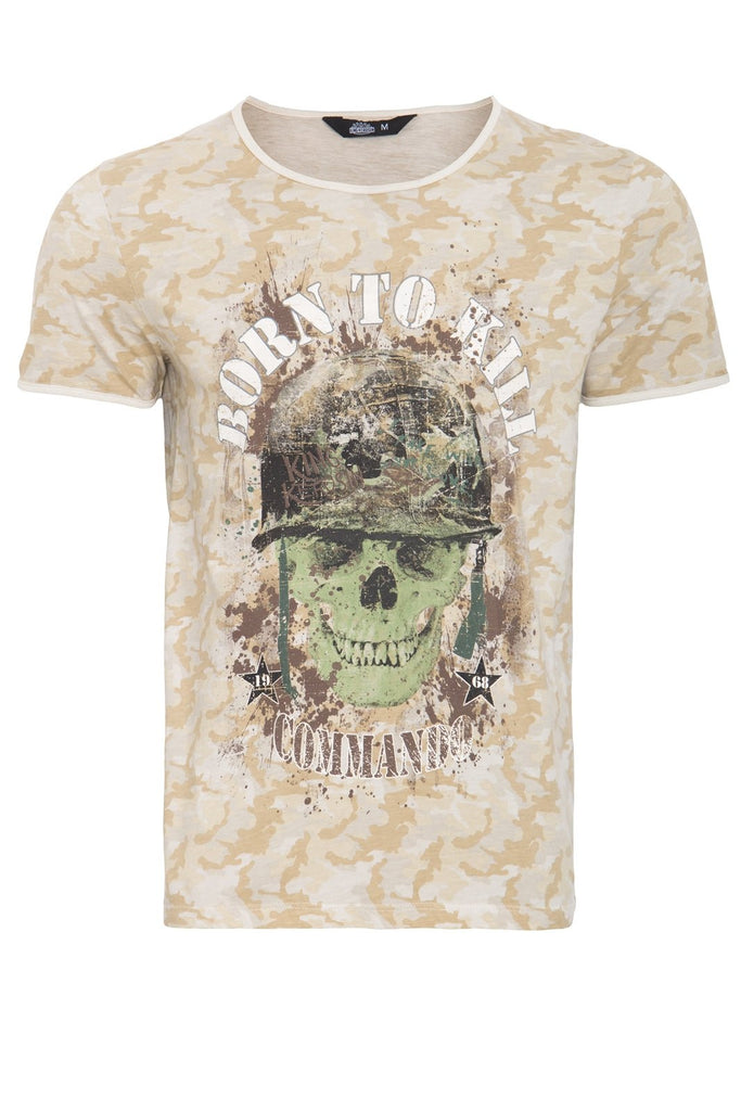 Queen Kerosin T-Shirt mit Print «born to kill»