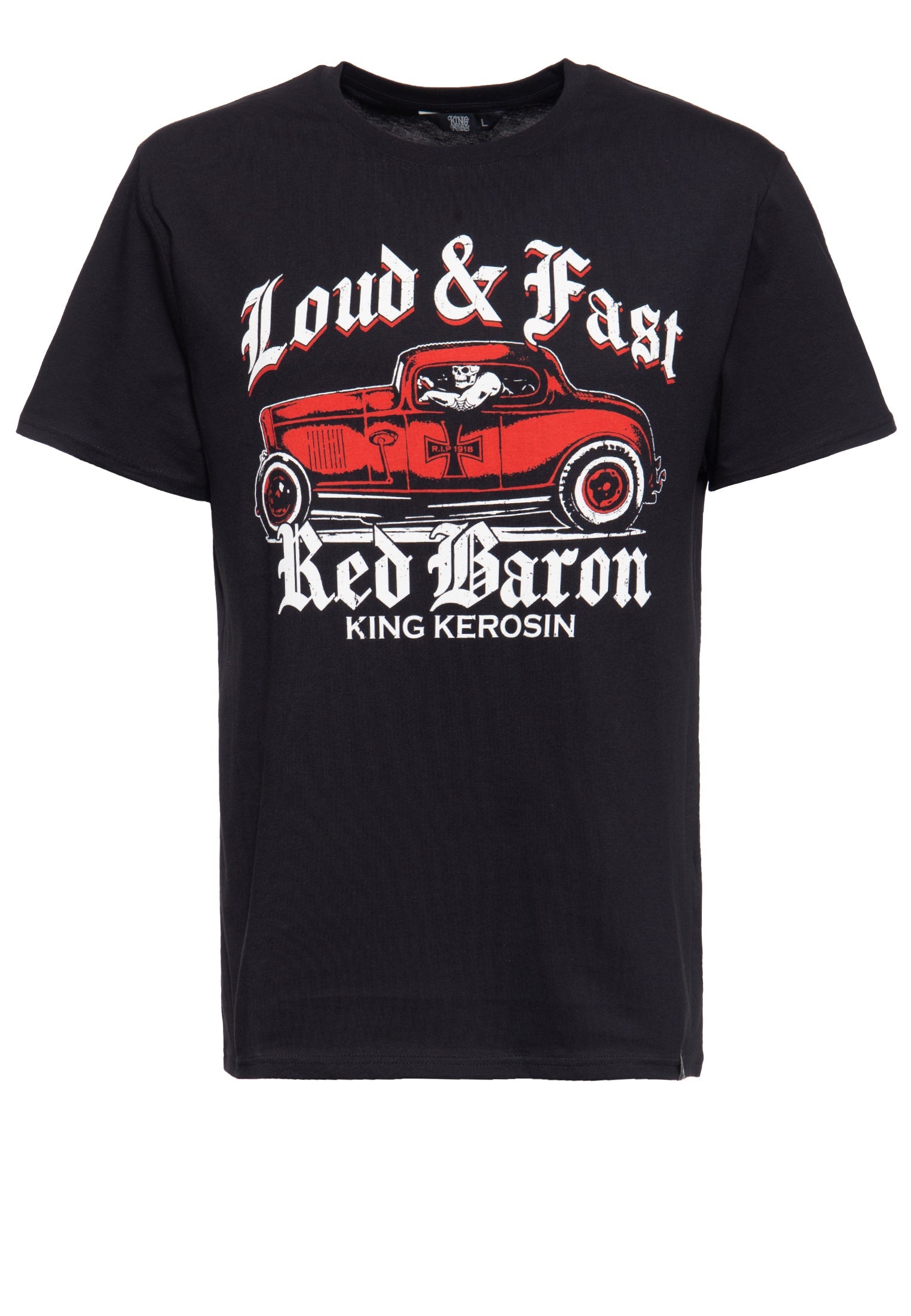 King Kerosin - T-Shirt mit Print in der Front «Red Baron»
