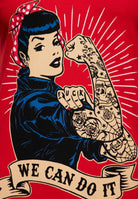 Queen Kerosin - T-Shirt mit Retro-Print «We can do it»