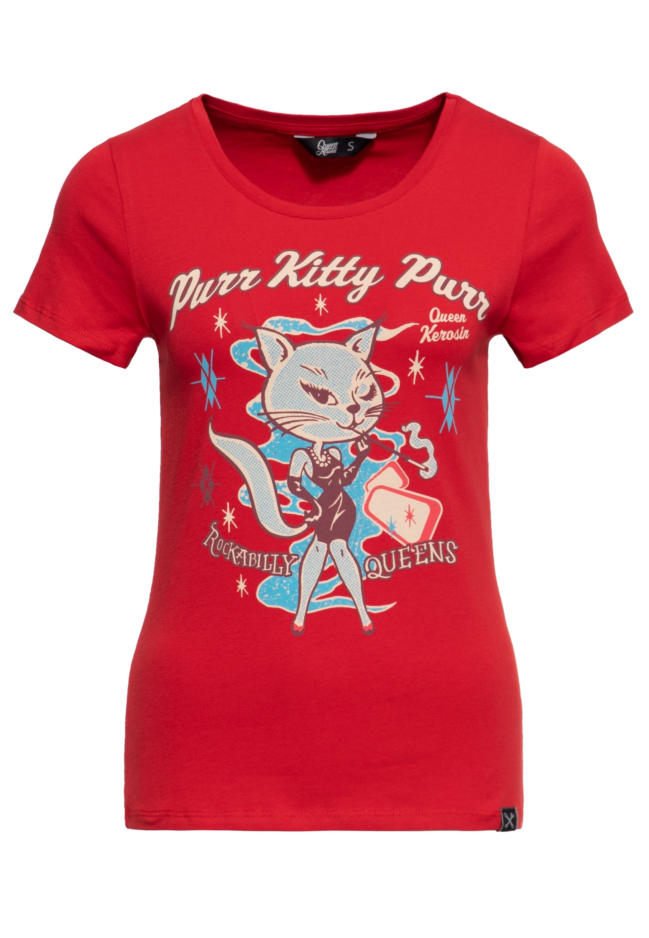T-Shirt «Purr Kitty Purr» T-Shirts von Queen Kerosin