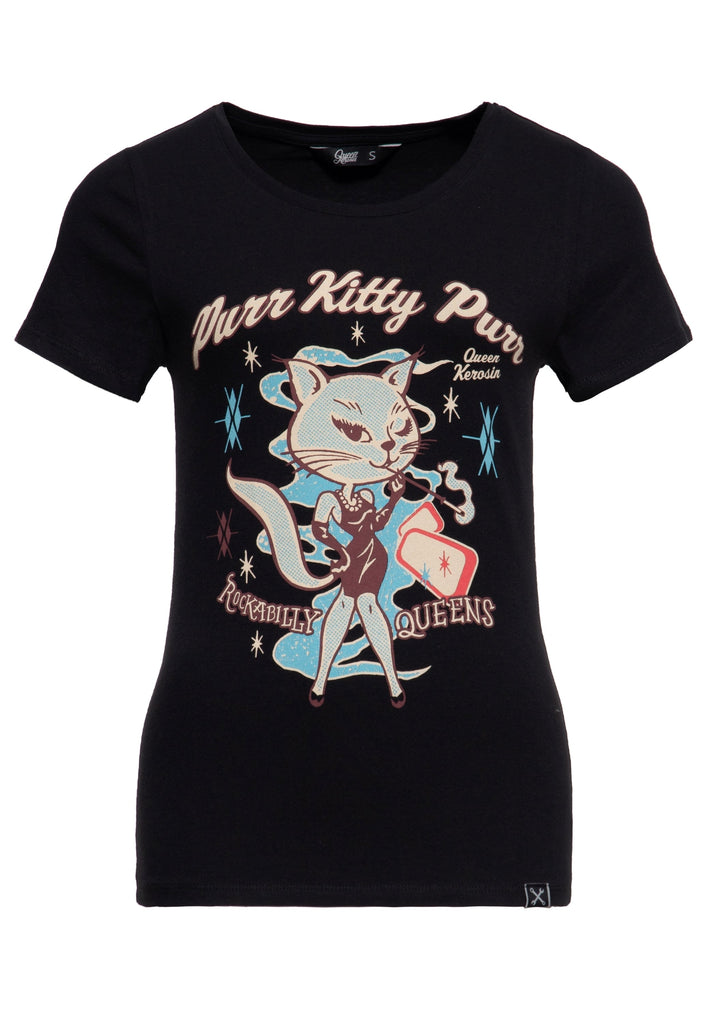 Queen Kerosin T-Shirt «Purr Kitty Purr»