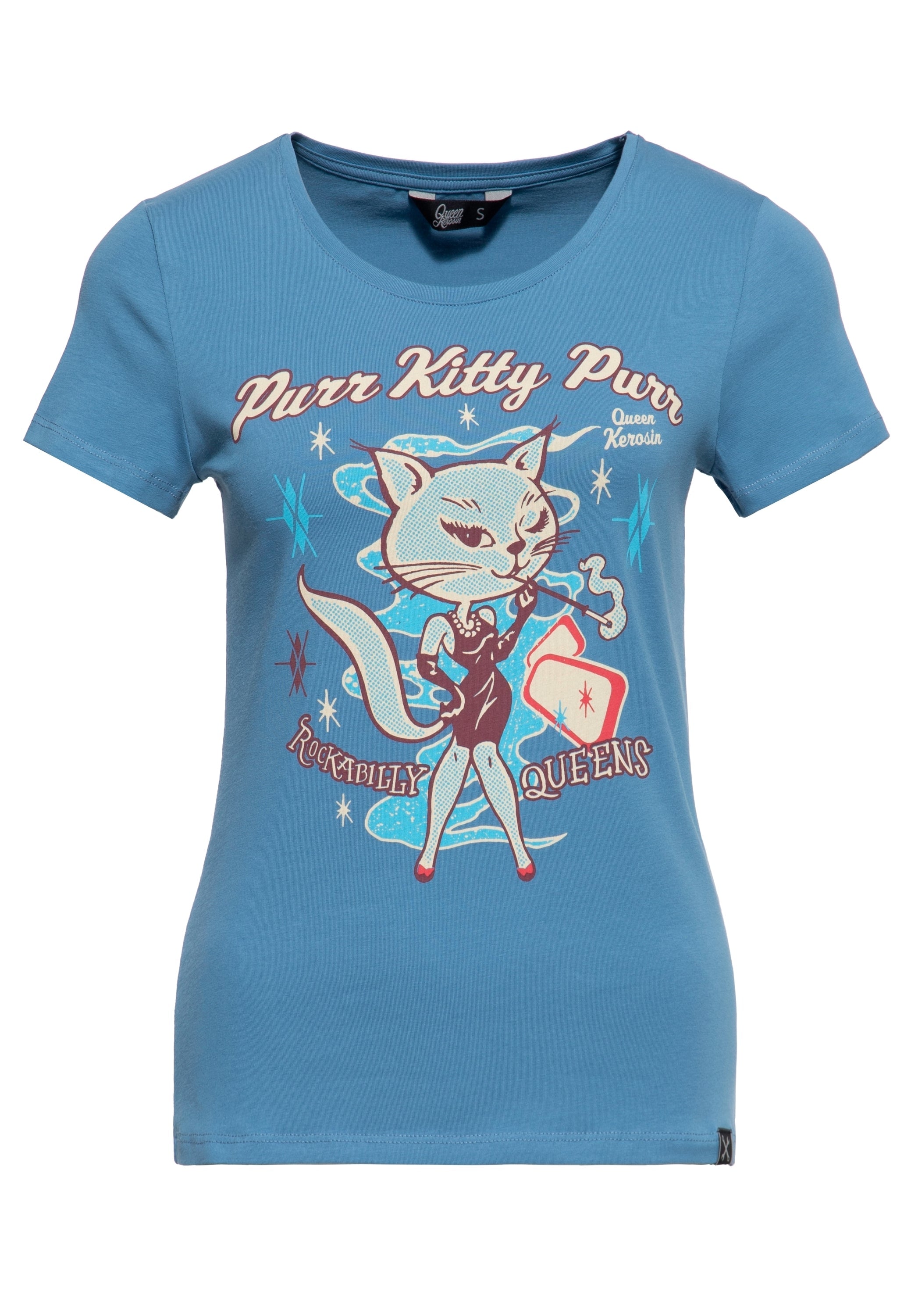 T-Shirt «Purr Kitty Purr» T-Shirts von Queen Kerosin