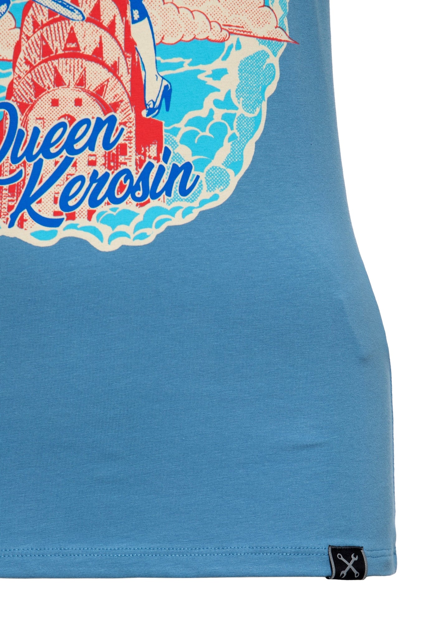 Camiseta Queen Kerosin Rockabilly - Corte Slim Mujer Camiseta Queen Kerosin Retro Años 50 Estampado Comic