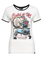 Queen Kerosin - Vintage Contrast T-Shirt «Built it up!»