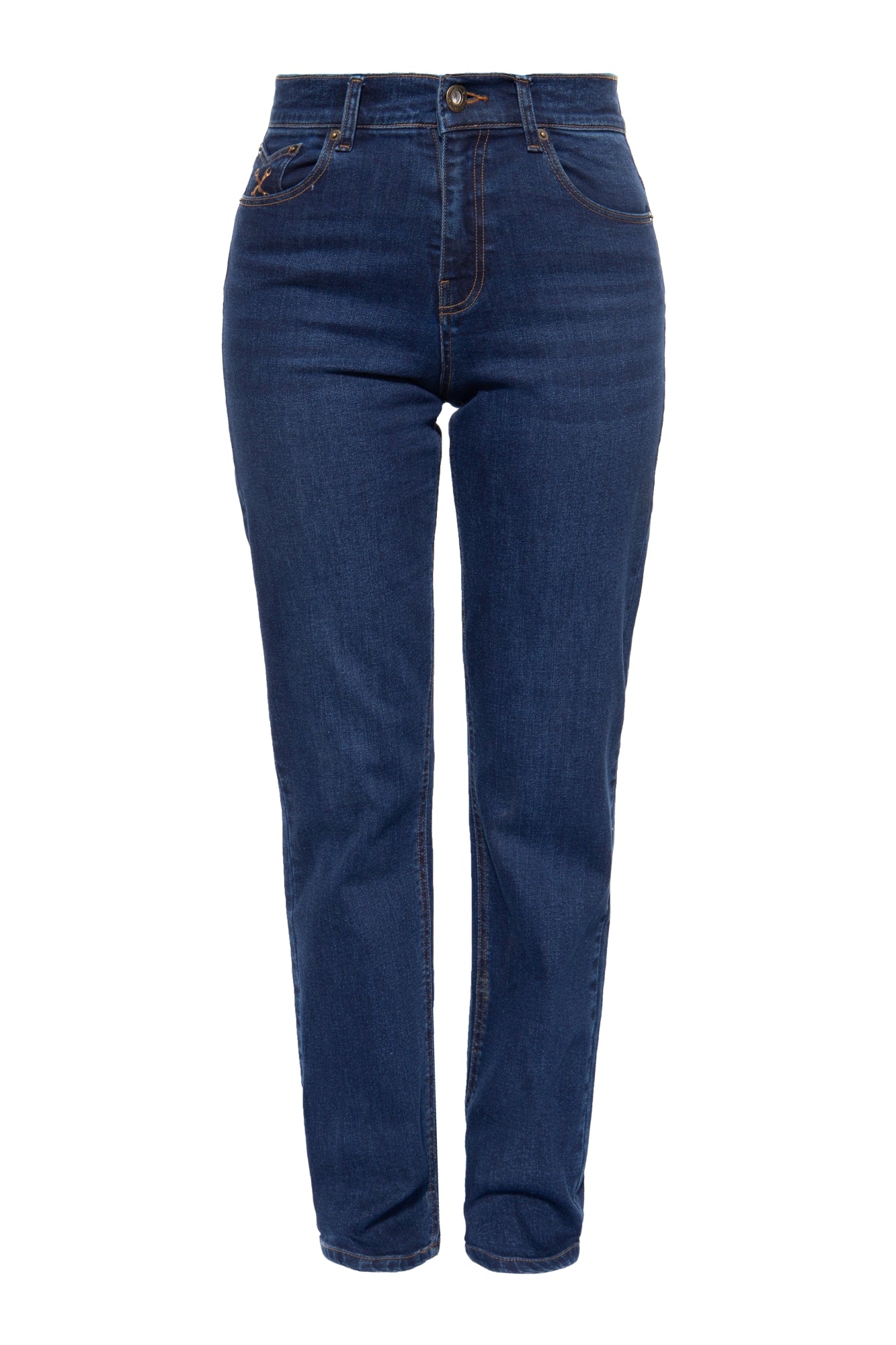 Queen Kerosin - Vintage High Waist Jeans mit geradem Bein «Melly»