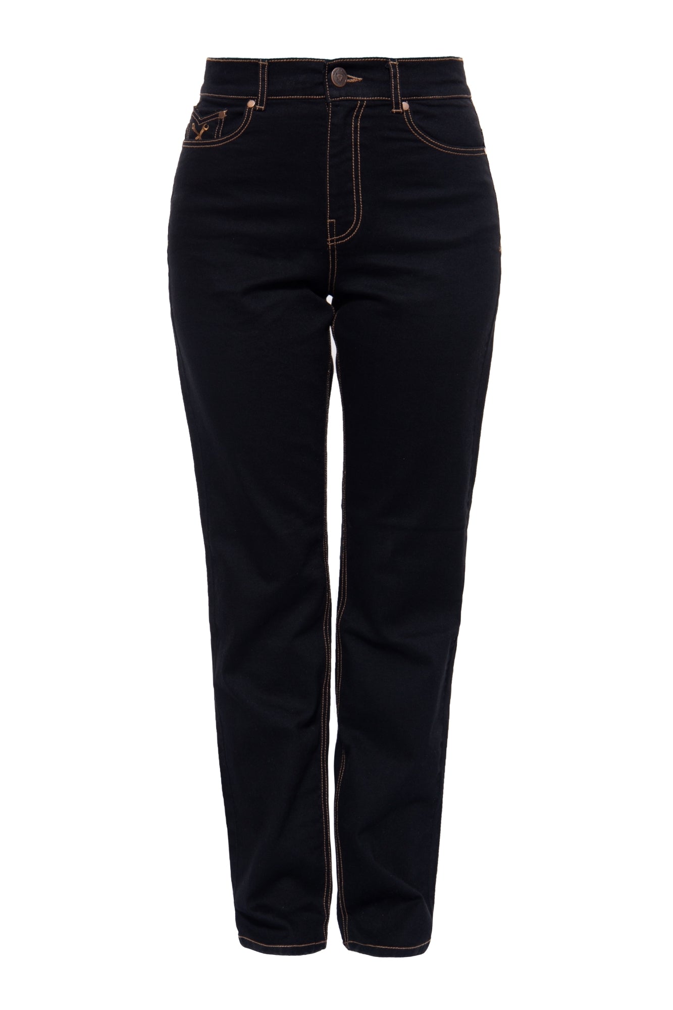 Queen Kerosin - Vintage High Waist Jeans mit geradem Bein «Melly»