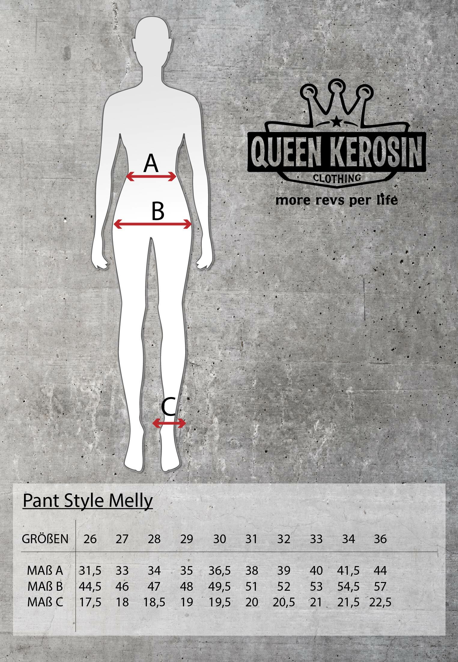 Queen Kerosin - Vintage High Waist Jeans mit geradem Bein «Melly»