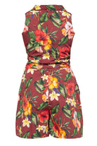 Queen Kerosin - Vintage Jumpsuit mit tropischem All-Over-Muster