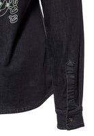 Queen Kerosin - Washed Joggdenim Shirt «Snake Girl»