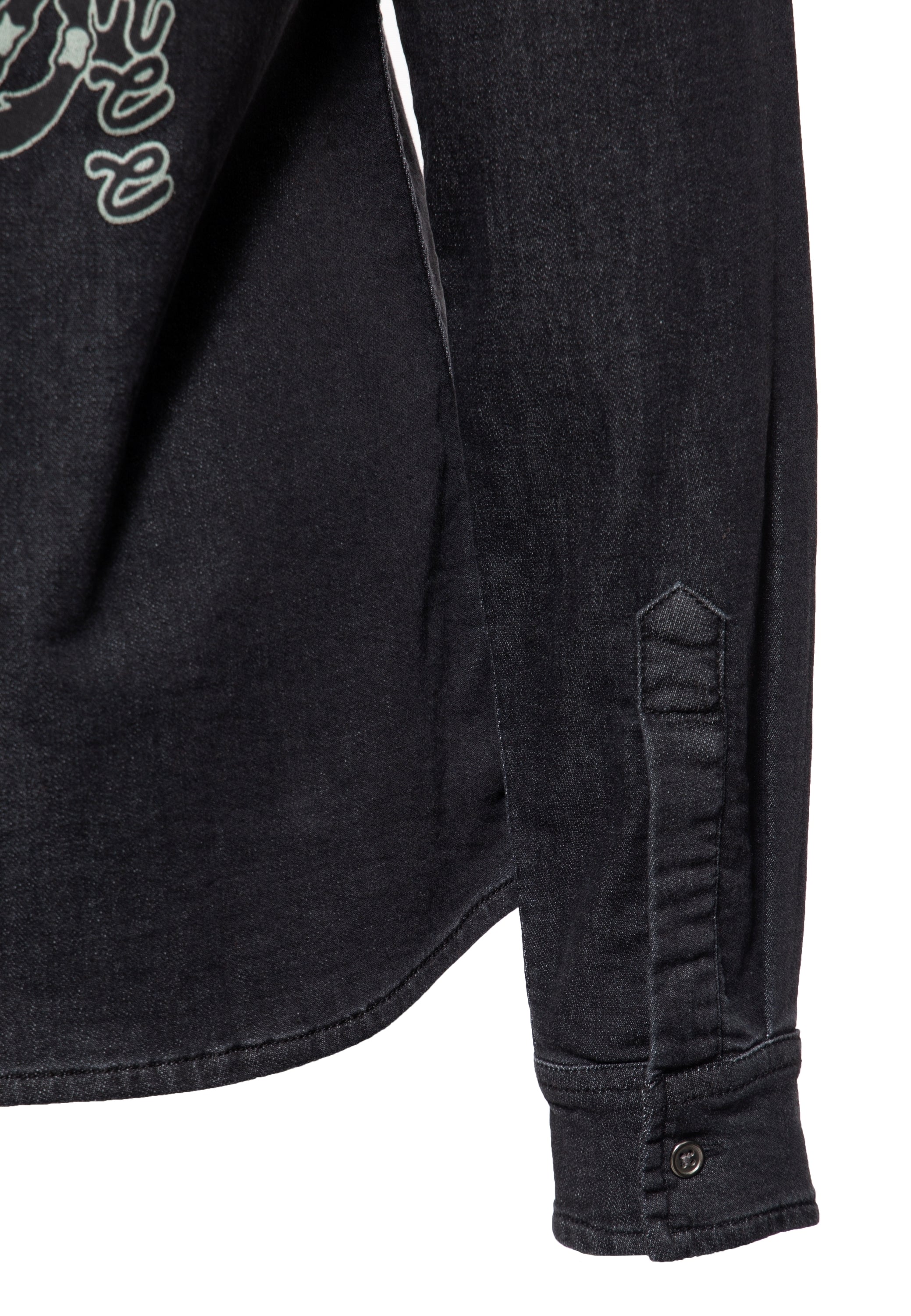 Queen Kerosin - Washed Joggdenim Shirt «Snake Girl»