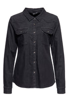 Queen Kerosin - Washed Joggdenim Shirt «Snake Girl»