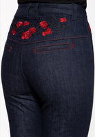 Queen Kerosin - Western Jeanshose «Roses»