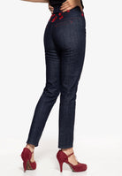 Queen Kerosin - Western Jeanshose «Roses»