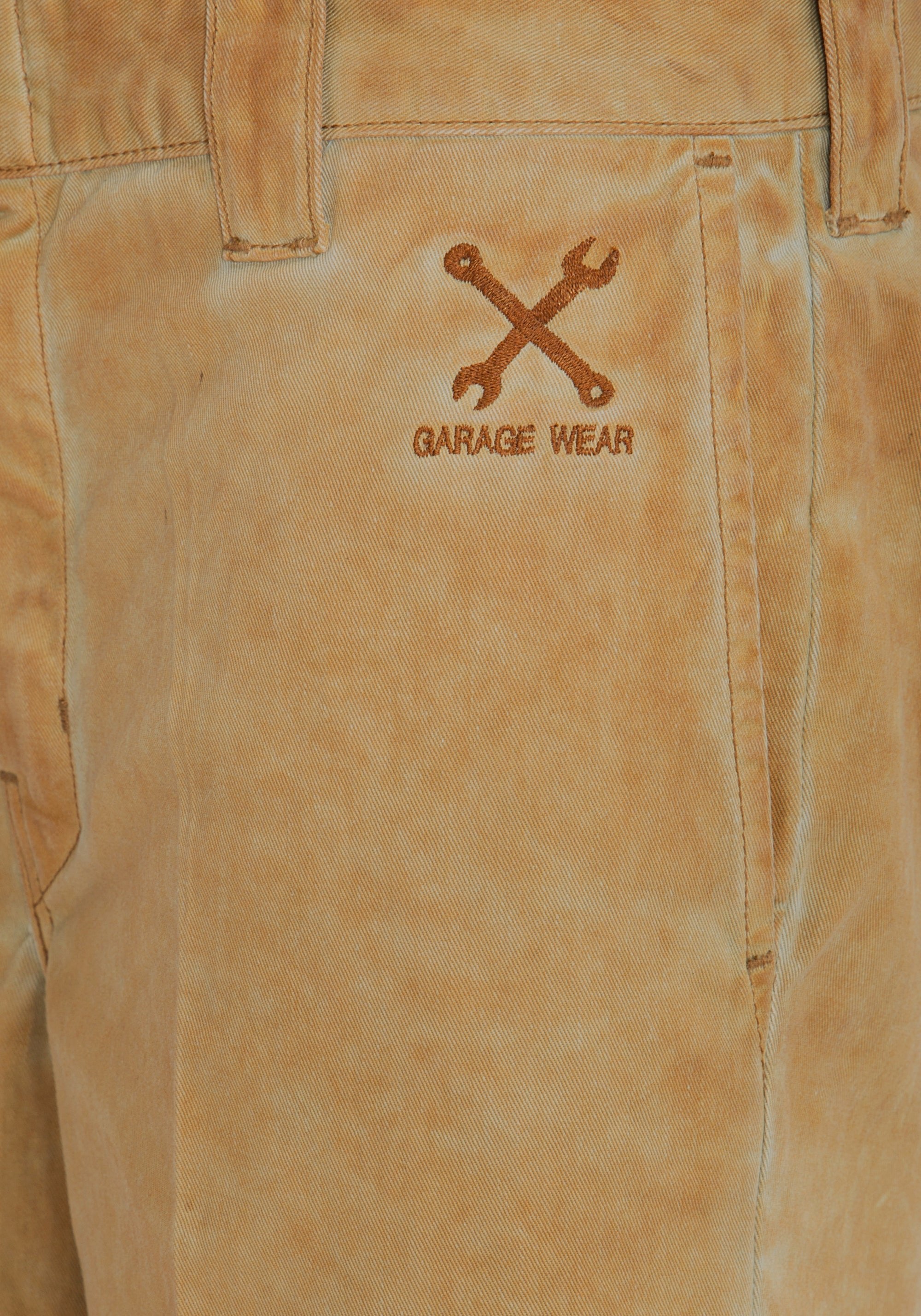 King Kerosin - Workwear Shorts in Oil-Washed Optik «Garage Wear»