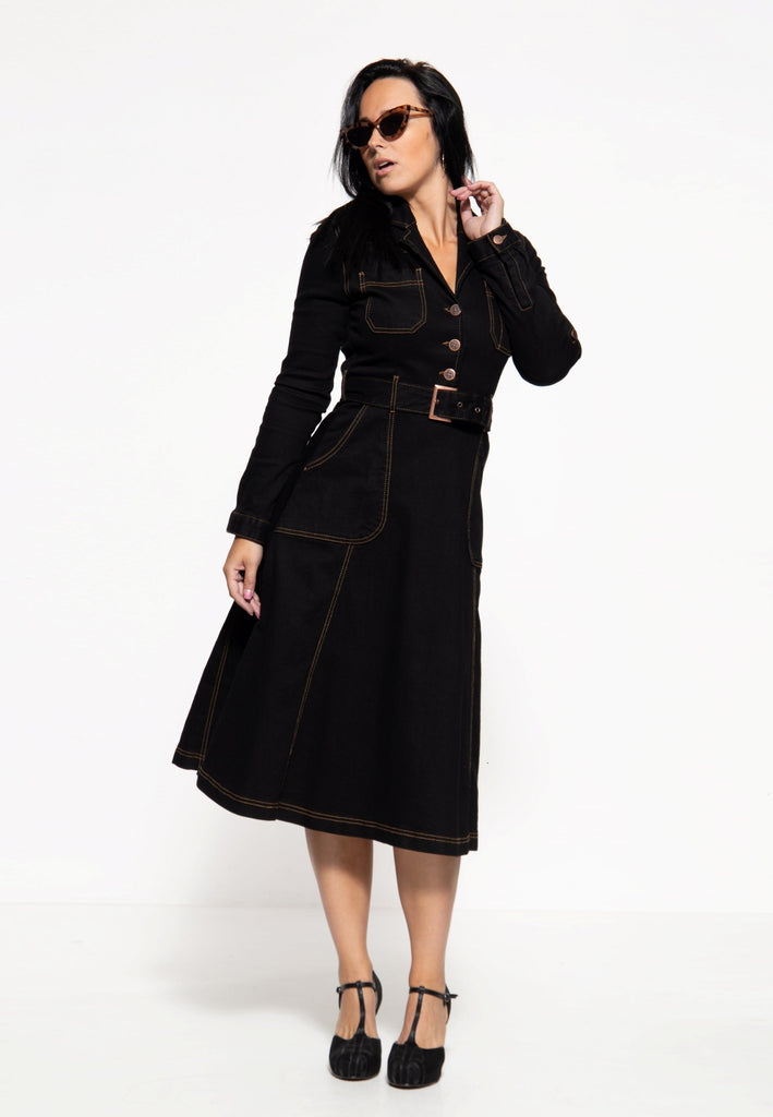 Queen Kerosin - Workwear Swing-Dress «Motor Queen Service»