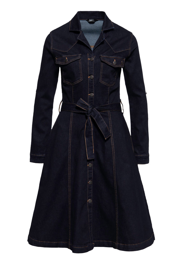 Queen Kerosin Workwear Swing Kleid